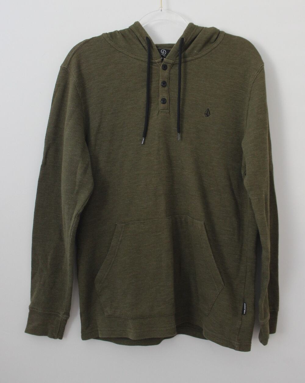 Volcom Mens Hoodie Green Size S Pre-Owned